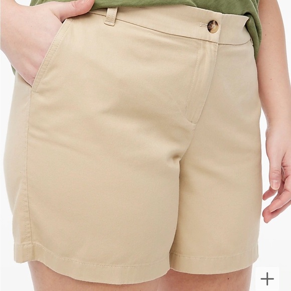 NWT J. Crew Factory 7” Classic Chino Short in Light Khaki Sz 16 - Picture 1 of 10